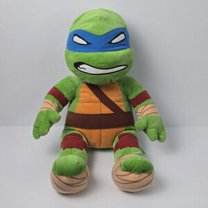 Nickelodeon Build a Bear Leonardo Teenage Mutant Ninja Turtles Plush Flip Face